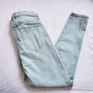 Banana Republic Premium High Rise Skinny Mint Denim Jeans Size 27